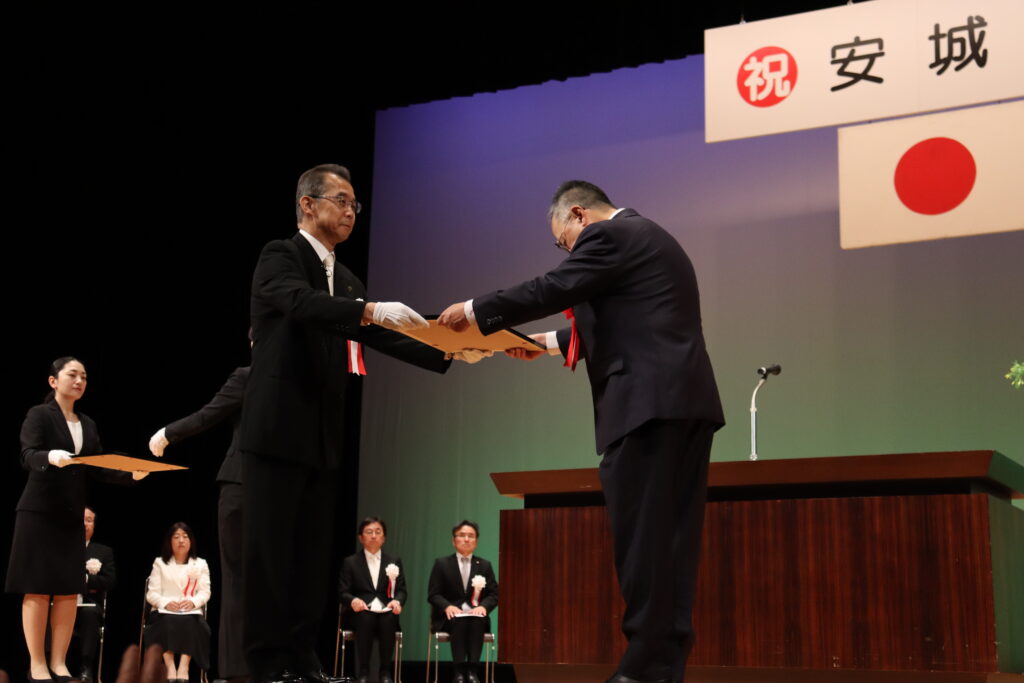 安城市様より、企業版ふるさと納税寄付による感謝状をいただきました！